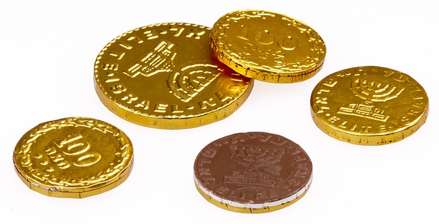 čokoládové zlaté mince